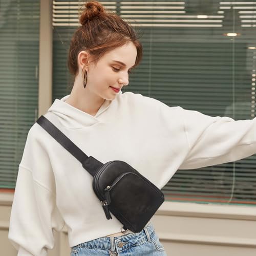 S-ZONE Genuine Leather RFID Blocking Small Sling Bag Women Crossbody Fanny Packs by S-ZONE - Image 2