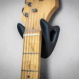 Suporte de Parede para Guitarra e Violão Design Moderno Minimalista Alta Durabilidade Plástico Resistente Fácil Instalar Acompanha Kit Completo Fixação (Preto)