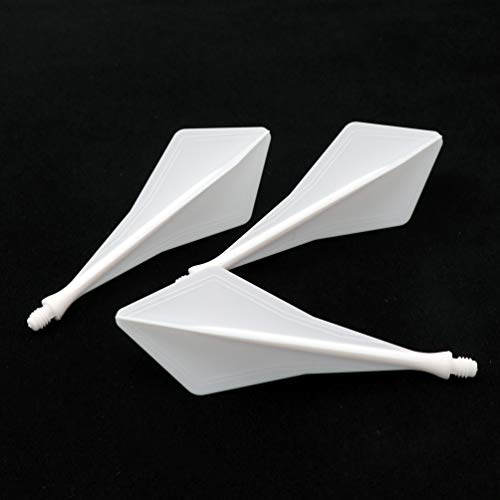 CUESOUL TRAJ Very Slim AK8 New Integrated Dart Flights and Shafts Diamond Shape,Dart Flight Black Set of 3