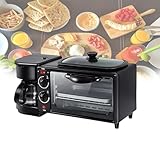 【Pratique】Grâce à ses commandes indépendantes, le four, la cafetière et la plaque de cuisson peuvent fonctionner séparément ou simultanément. Une minuterie de 60 minutes garantit une cuisson précise, tandis que les boutons de commande clairs rendent la station petit-déjeuner facile à utiliser, même les matins pressés. Idéale pour les appartements et les petits espaces.