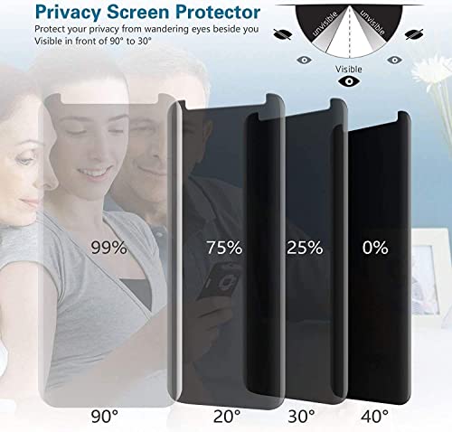 Image of STP FEEL [2-Pack Anti-Spy Privacy Tempered Glass Screen Protector Compatible For Vivo Y30 (Black, Pack of 2) Edge to Edge Coverage Screen Guard with Easy Installation Kit