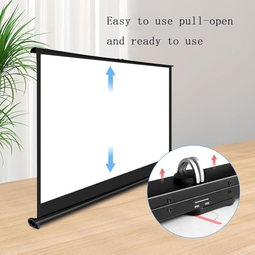 Pantalla de proyector de dominadas retráctil portátil ligera interior exterior para videoproyector 4