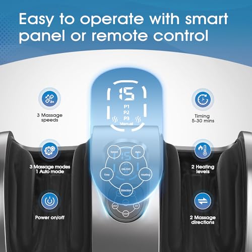 Image of TISSCARE Shiatsu Foot Massager with Heat: Foot Massager Machine for Neuropathy, Plantar Fasciitis and Pain Relief-Massage Foot, Leg, Calf, Ankle with Deep Kneading Heat Therapy