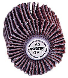 Weiler Vortec Coated Aluminum Oxide Flap Wheel - 120 Grit - 1 in Face Width - 1 in Dia - 30000 Max RPM - 30722 [Price is per Wheel]