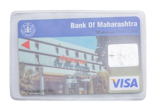 Image of YUKONICS Card Protector Sleeves | Transparent Frosted Matte Finish Plastic Card Holders | Compatible with Aadhaar, (DL), ATM, Debit & Credit Cards | Waterproof, Scratch-Resistant | Pack of 50