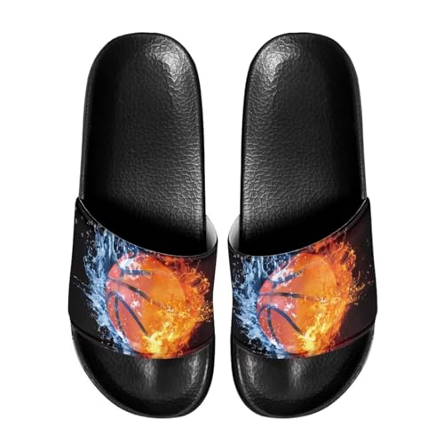 Slides Sandals for Mens Womens Slip On Flat Sandals Open Toe Comfort Beach Sandals Slippers