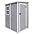 VINGLI 5x4 FT Outdoor Plastic Storage Shed, Patio Storage Bins with Weatherproof, Lockable Design with Large Capacity for Garden Tools, Toys, Light Grey