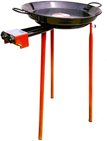Paella Cooking Set Garden Paella Cooking Set-Standard Tripod-40cm Enamelled Paella Pan with 350mm Burner