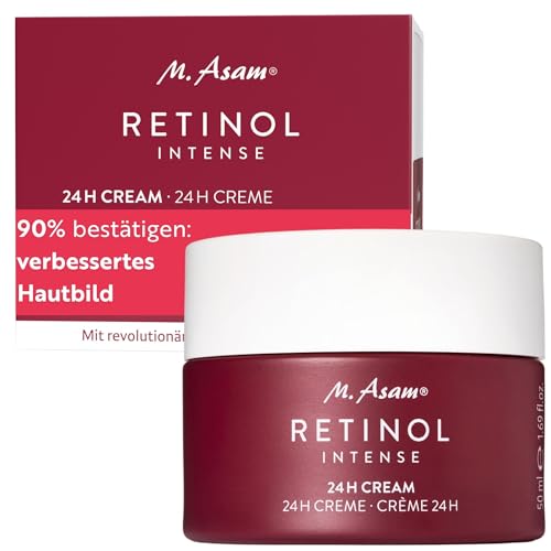 M. Asam RETINOL INTENSE 24h Cream (50ml) – pflegende Gesichtscreme für effektive Faltenglättung & gegen Anzeichen der Hautalterung, mit Retinol, Hyaluron & Sheabutter, vegane Anti-Aging Gesichtspflege