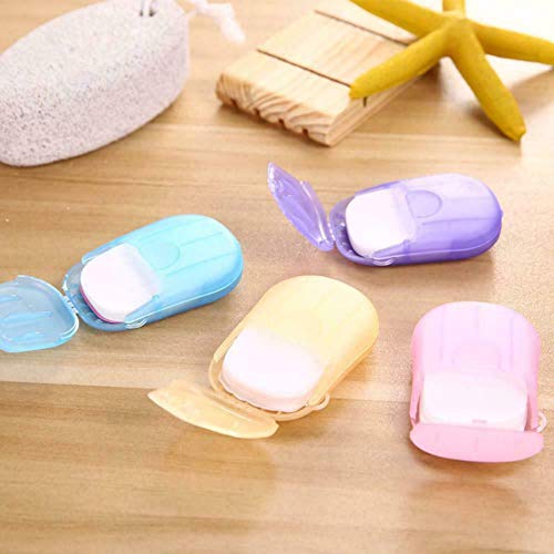 5 Boxes Portable Travel Soap Sheets, Disposable Hand Washing Paper Soap for Home Travel Camping Hiking and Outdoor Activities,Easy to Clean Mini Soap Paper