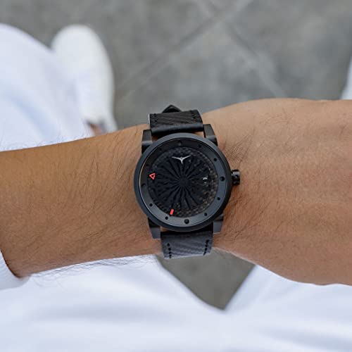 Zinvo Blade Luxury Men’s Watch - Signature 44Mm Automatic Wrist Watch With Turbine Style Dial And Premium Italian Leather Band - Venom #TOP5