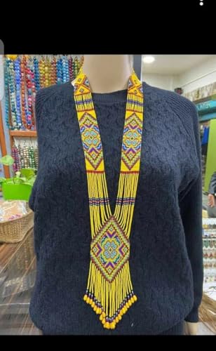 Collier Gerdan ukrainien perles de rocaille bijou traditionnel - 2