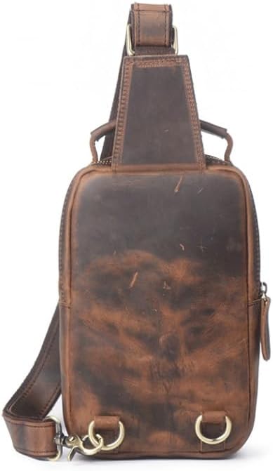 Retro Men's Genuine Leather Crossbody Bag Handbag Casual Shoulder