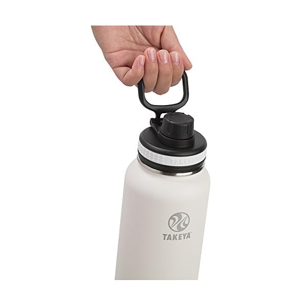 Takeya Originals Vacuum Insulated Stainless Steel Water Bottle, 32 oz, White
