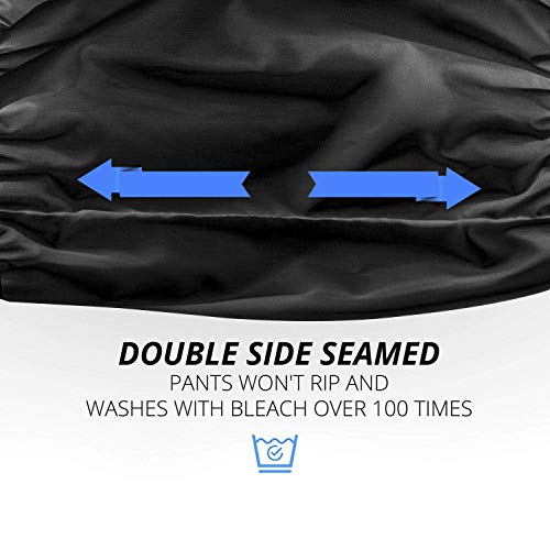 Incontinence Leak-Protection, Washable Pull-On Cover Pant, Advanced Duralite-Cool-Lightweight-Durable- Kleinert's (Black, X-Small)