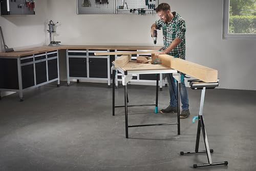 wolfcraft Rollenbock 3-in-1 – Auflagebock & Kugelauflage, 630–1000 mm – Ansicht 4