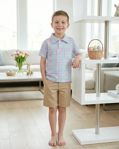 Image of Unique Baby Moisture Wicking Kids Polo Shirts for Toddler Boys Polo Shirt