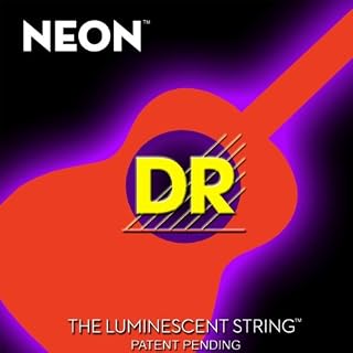 DR String NOA-11 Neon Orange Jeu de cordes pour guitare acoustique - Les Beatles, Paul McCartney, John Lennon, RIngo Starr, George Harrison