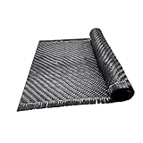 Carbon Fiber Fabric Roll 6.5ft x 12”Fabric Mesh Carbon Fiber Cloth 12k/400g Twill Weave Carbon Fiber Sheet Pure Fabric Roll for Cars for Structural Reinforcement on Concrete Walls, Basements, Boats DI
