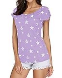 t shirt lila damen Langarmshirt Damen von YOINS. Damen Tshirt im Herbst und Winter zu Hosen passen.
