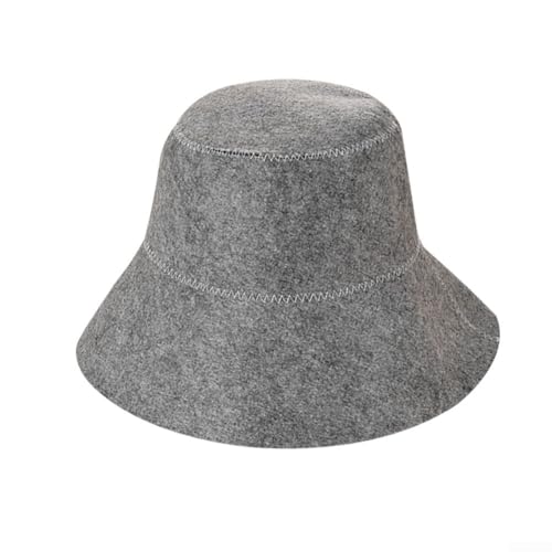 Felt Sauna Cap, Thicken Wool Felt Sauna Hat for Bath House Anti-Heat Head for PROTECTION Lightweight and Skin-Friendly(gray)