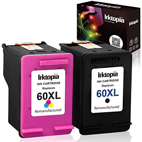 Inktopia Remanufactured Ink Cartridges Replacement For Hp 60Xl 60 Xl Cb336Wn Cb338Wn High Yield (1 Black, 1 Tri-Color) For Hp Photosmart C4680 D110 Deskjet D2680 F2430 F4210 Printer #TOP7
