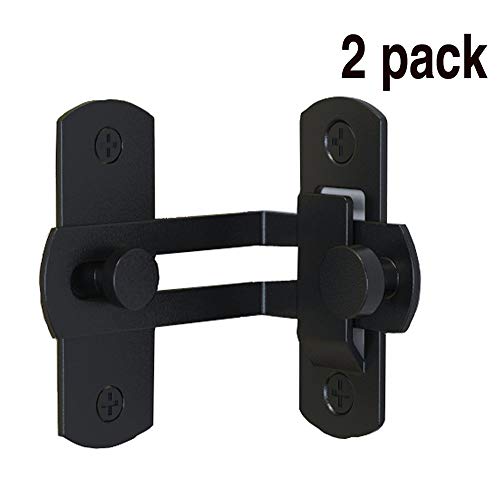 Black 90 Degree Stainless Steel Latch Large Dedicated Door Lock Bolt Barn Door