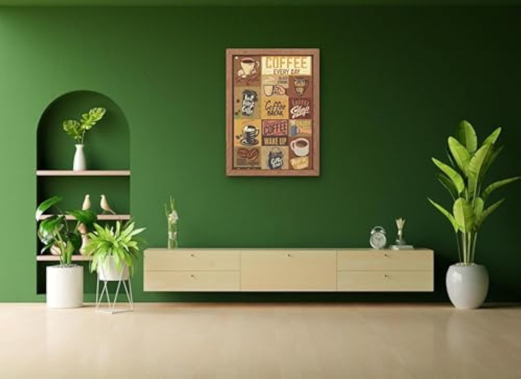 Premium Coffee Quote Wall Art Frames, Stylish Home Decor