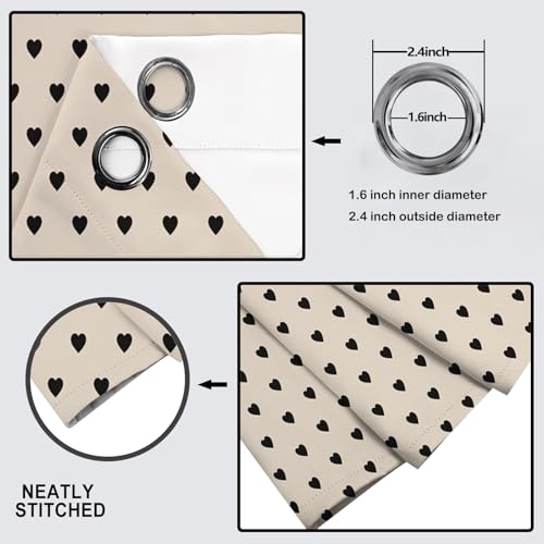 Rideaux thermiques isolants anti froid beige clair à œillets