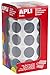APLI Kids 16725 - Gommettes Rondes en rouleau - Couleau: Gris - Dimension: 20 mm