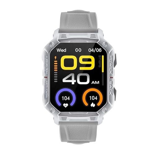 Montre connectée sport Watchmark Ultra grise étanche IP67 bracelet silicone
