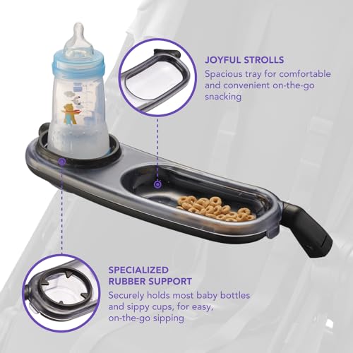 Snack Tray Compatible with Uppababy Vista V2, Vista, Cruz, Cruz V2, RumbleSeat, RumbleSeat V2, Upgraded Snack Tray with Cup Holder for Baby or Toddler Stroller Accessories