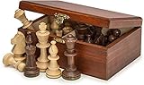 Chess and games shop Muba European Professional Tournament Chess Pieces No.5 with Wood Storage Case - 3.5''
