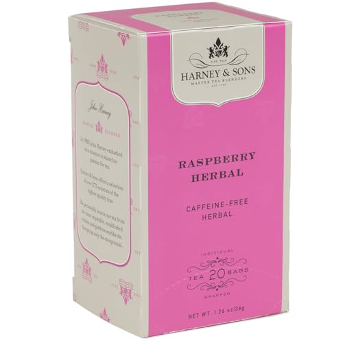 Harney & Sons Herbal Tea, Red Raspberry, 20 Tea Bags, 1.29 Oz