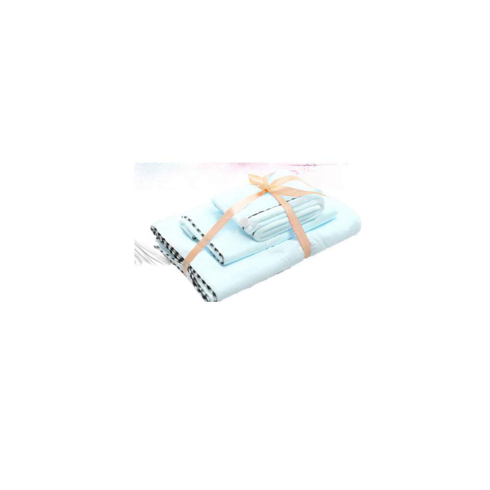 Serviettes de bain de qualité supérieure ensemble trois pièces bleu doux et absorbant
