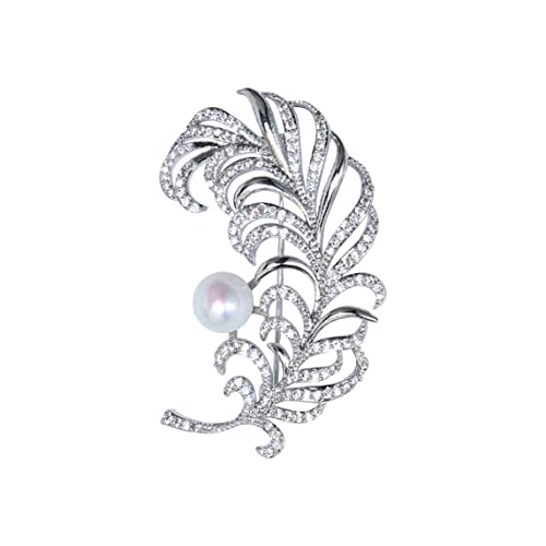 Broche plante en cristal de zircone cubique brillante pour un éclat haute joaillerie