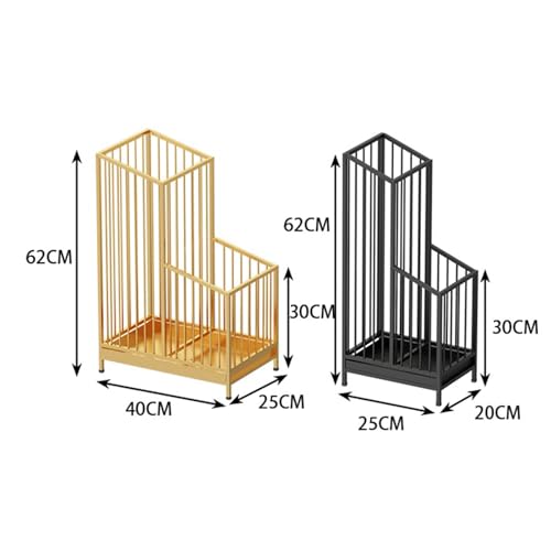 Support de parapluie multifonctionnel fer forgé extérieur blanc