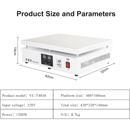 Machine de scellage thermique, double affichage de la température, 1200 W pour un emballage efficace