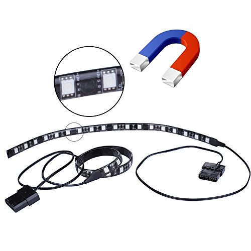 Ds Led Light Strip Red Computer Lighting With Magnetic For Pc Case Lighting Kit (2Pack,30Cm, Molex Connector, S Series) #TOP5