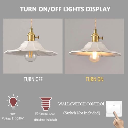 Lámpara de cerámica con forma de flor para iluminación focal 8