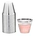 DRINKET Silver Plastic Cups 9 oz Clear Plastic Cups / Tumblers Fancy Plastic Wedding Cups With Silver Rim 50 Ct Disposable For Party Holiday and Occasions SUPER VALUE PACK