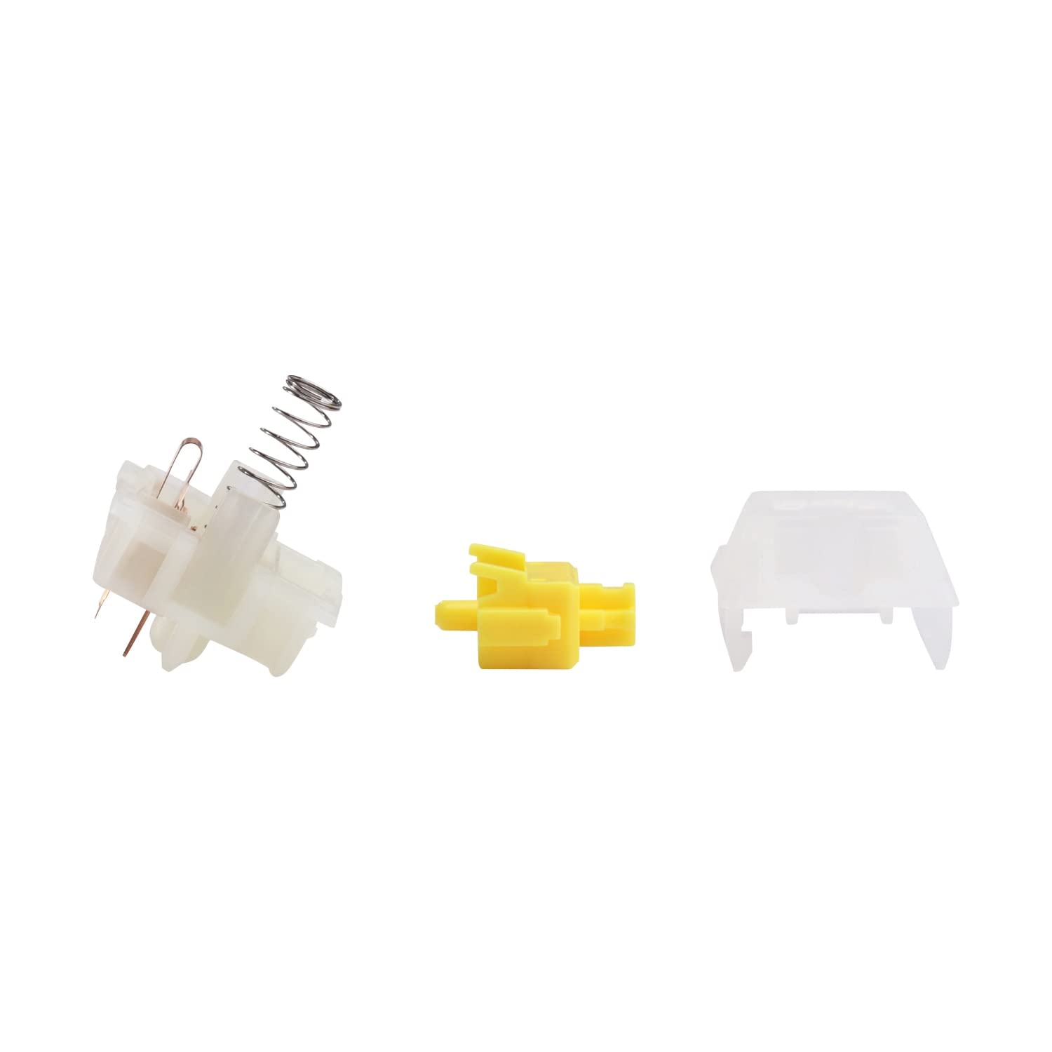 Commutateurs Pro laiteux Commutateur lubrifié linéaire jaune laiteux Pro rouge commutateur de tige SMD RGB Mx for clavier mécanique 5pin (Axis Body : 70PCS, Color : Milky yellow pro)
