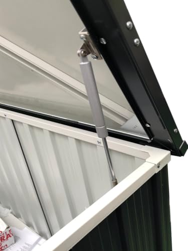 Duramax DH 1.9 (1450 L) Kissenbox aus Metall mit hydraulischer Gasdruckfeder und Vorhängeschlossöse, Terrassenbox und Gartenmöbelaufbewahrung für den Außenbereich, Anthrazit