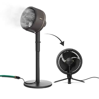 Shark FlexBreeze 2-in-1 Fan with Misting Attachment, Charcoal, FA222