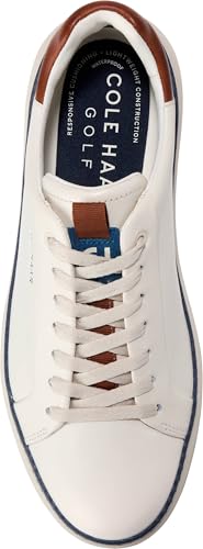 Cole Haan Men's Grandpro Topspin Golf Sneaker, Ivry/Auburn/Scroll, 10 Wide3