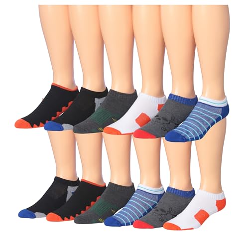 JAMES FIALLO Mens 12 Pairs Performance Cushioned Low Cut Athletic Sport Socks - Picture 3 of 10