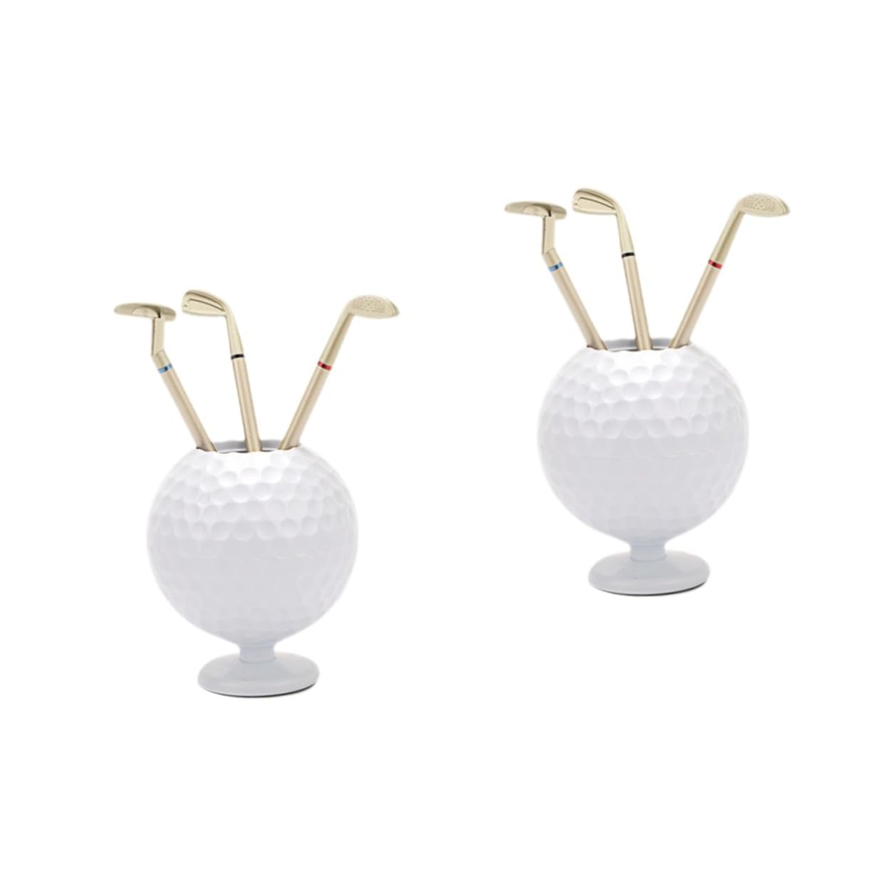 Ciieeo 2sets Penna Portapenne Forma Di Palla Da Golf Per Ufficio e Casa Organizer Multifunzionale Per Scrivania Decorazione Elegante e Per Golfisti e Appassionati Di Sport