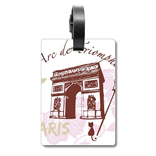 Étiquette de valise Arc de Triomphe Paris pour vos vacances en avion et week-ends