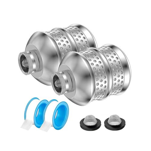 Lot de 2 têtes d'arrosage en aluminium, filetage interne de 1,9 cm, diffuseur d'arrosage doux, buse d'inondation pour cour, potager