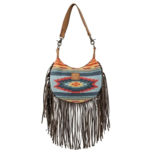 STS Ranchwear Chaynee Valley Serape Nellie Bag – Conceal Carry, Magnetic Snap Pocket, Stylish Fringe Accent, Multi